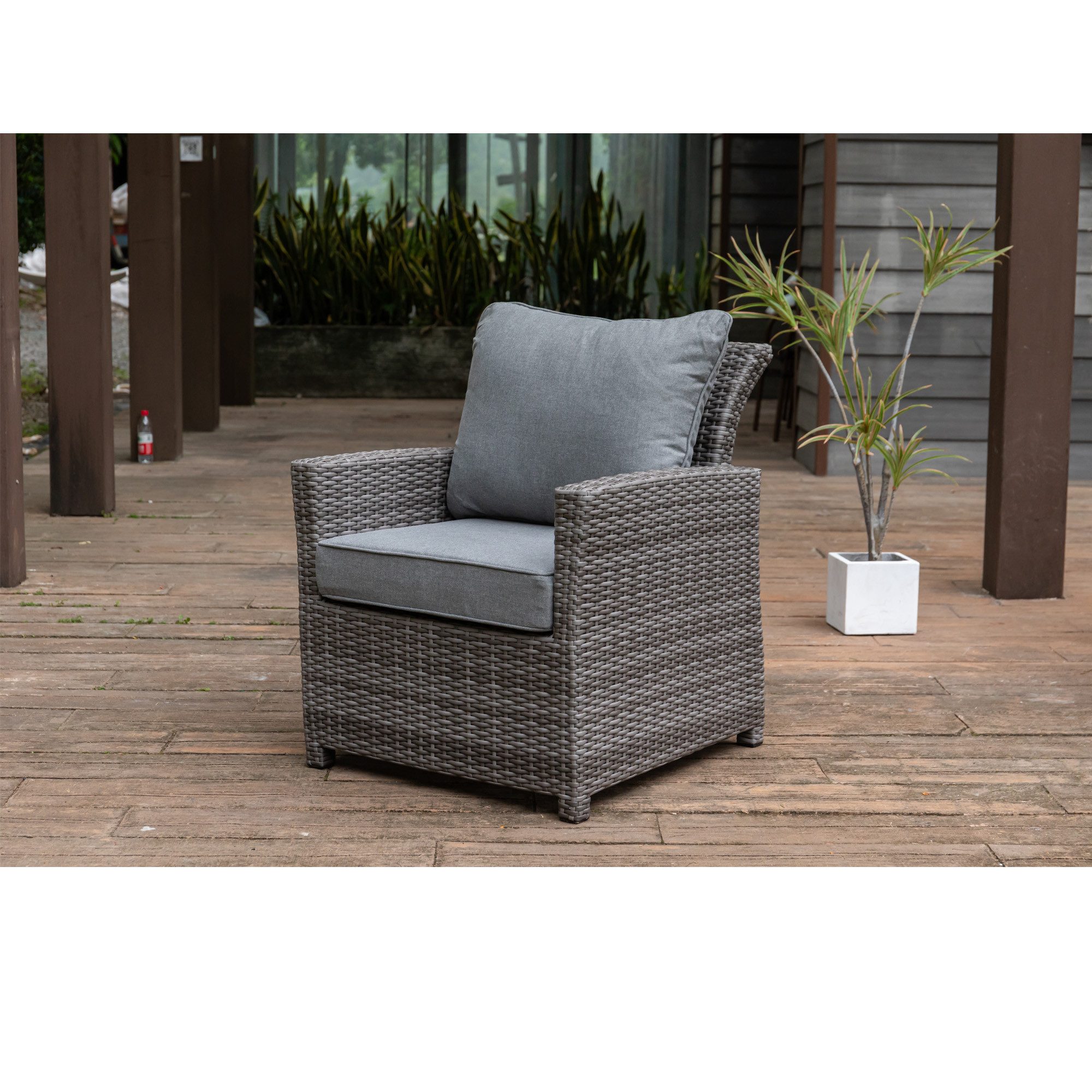 MANDALIKA Garden Gartensessel Dining Lounge Sessel Havanna Luna - extra hoch und breit