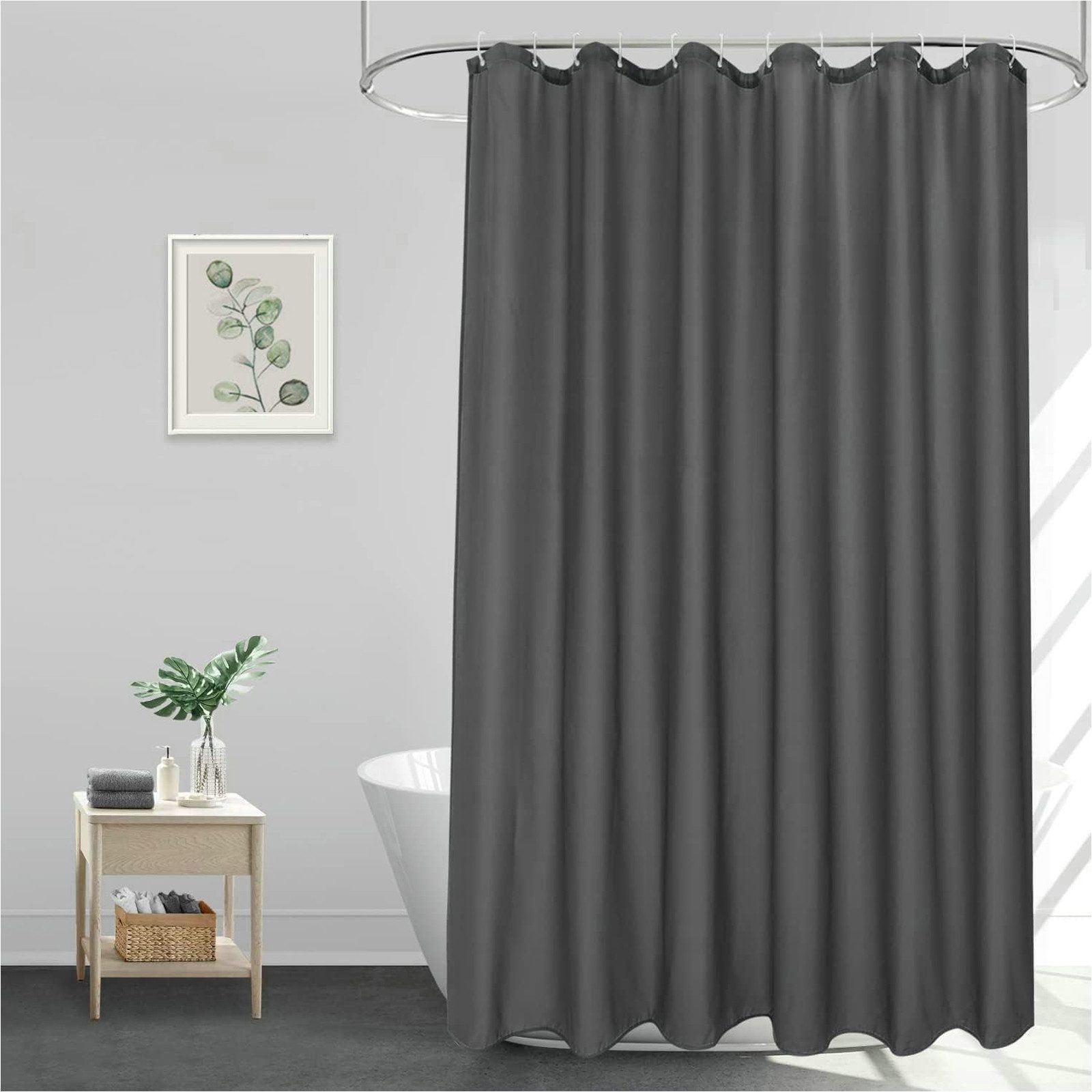 OKWISH Duschvorhang Badezimmer Vorhang Badewannenvorhang Dusche Breite 100 cm (100x200 cm Wasserabweisend Anti-schimmel Waschbar 7 Duschvorhangringe, Duschvorhä – Bild 2 von 5