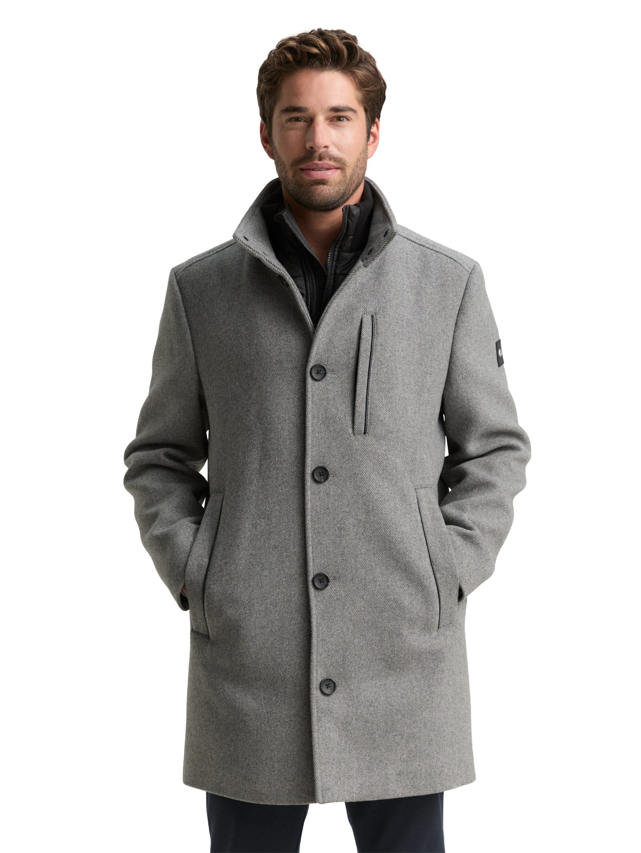 TOM TAILOR Wollmantel mit abnehmbarer Innenjacke