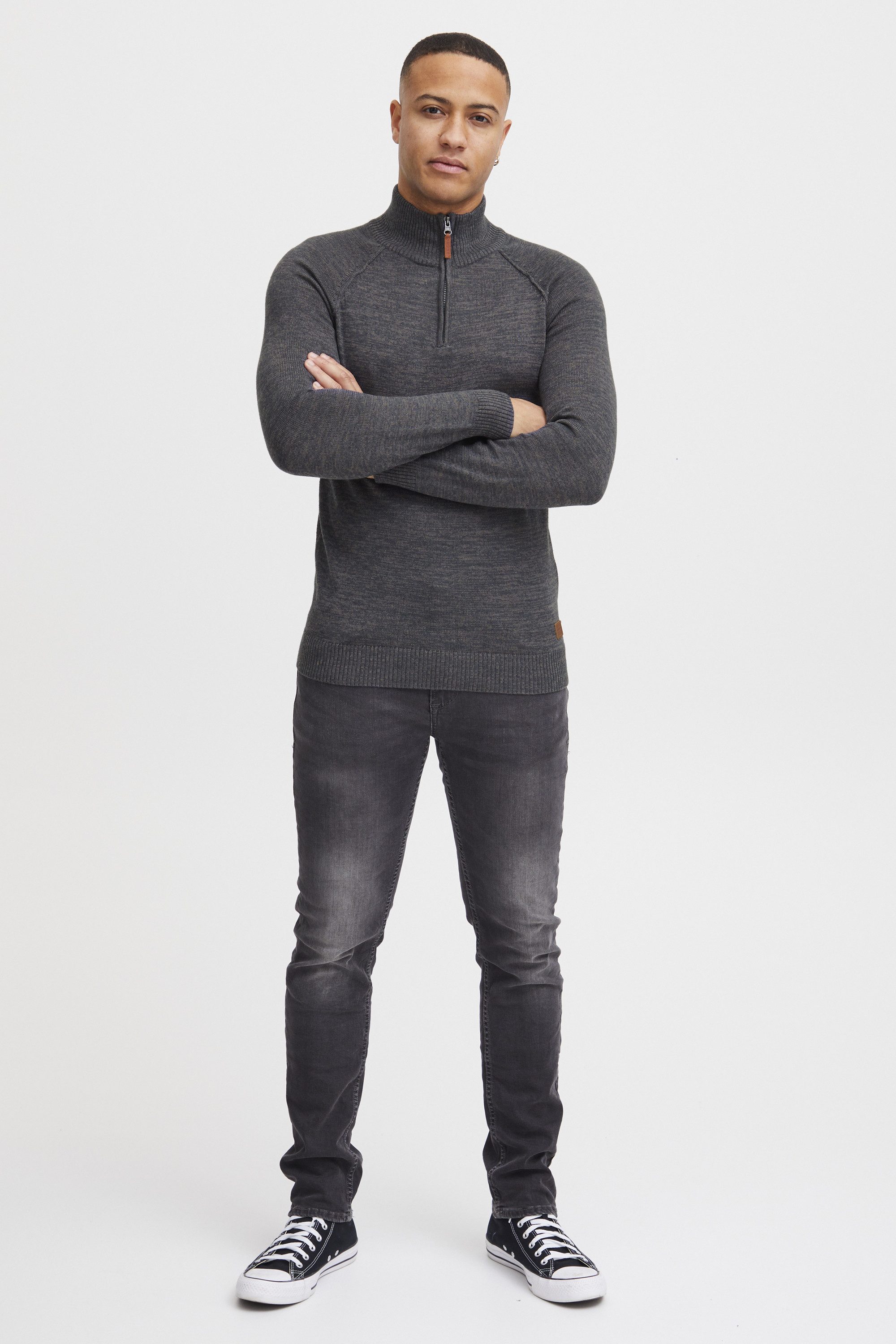 Blend Troyer BHDanovan Strickpullover in MeLange-Optik