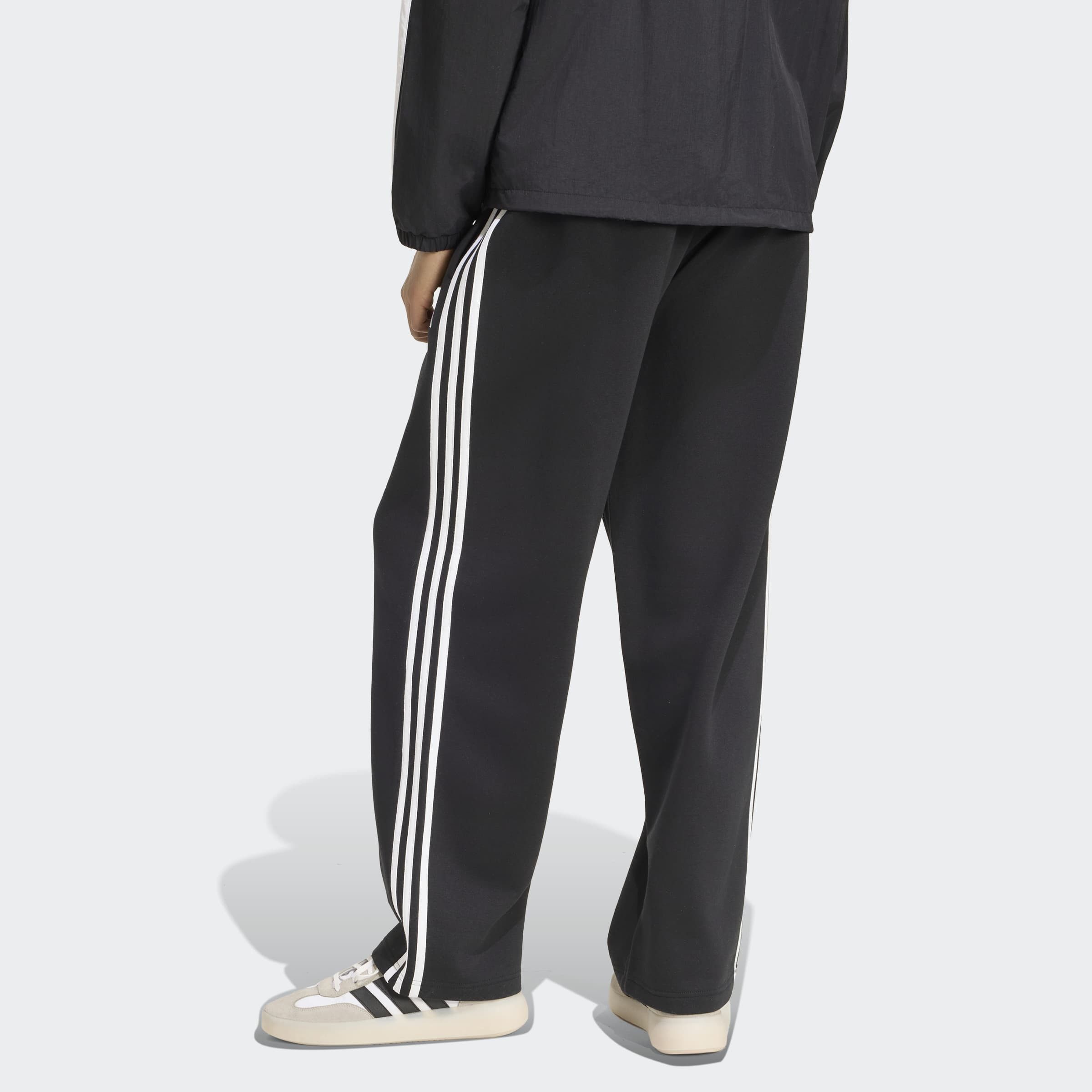 adidas Sportswear Sporthose ESSENTIALS 3-STREIFEN, OFFENER SAUM