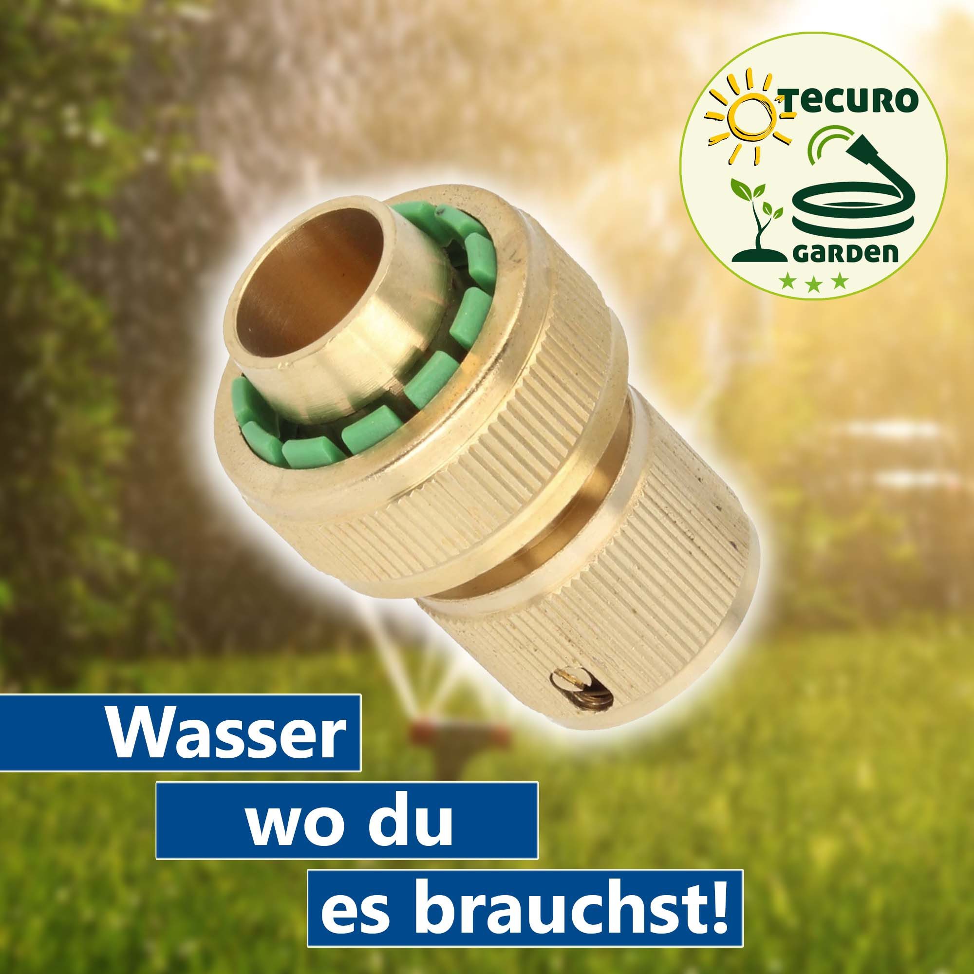 tecuro Schlauchverbinder Schlauchanschlussstück ohne Stopp für Schlauch 3/4 Zoll (19 mm)