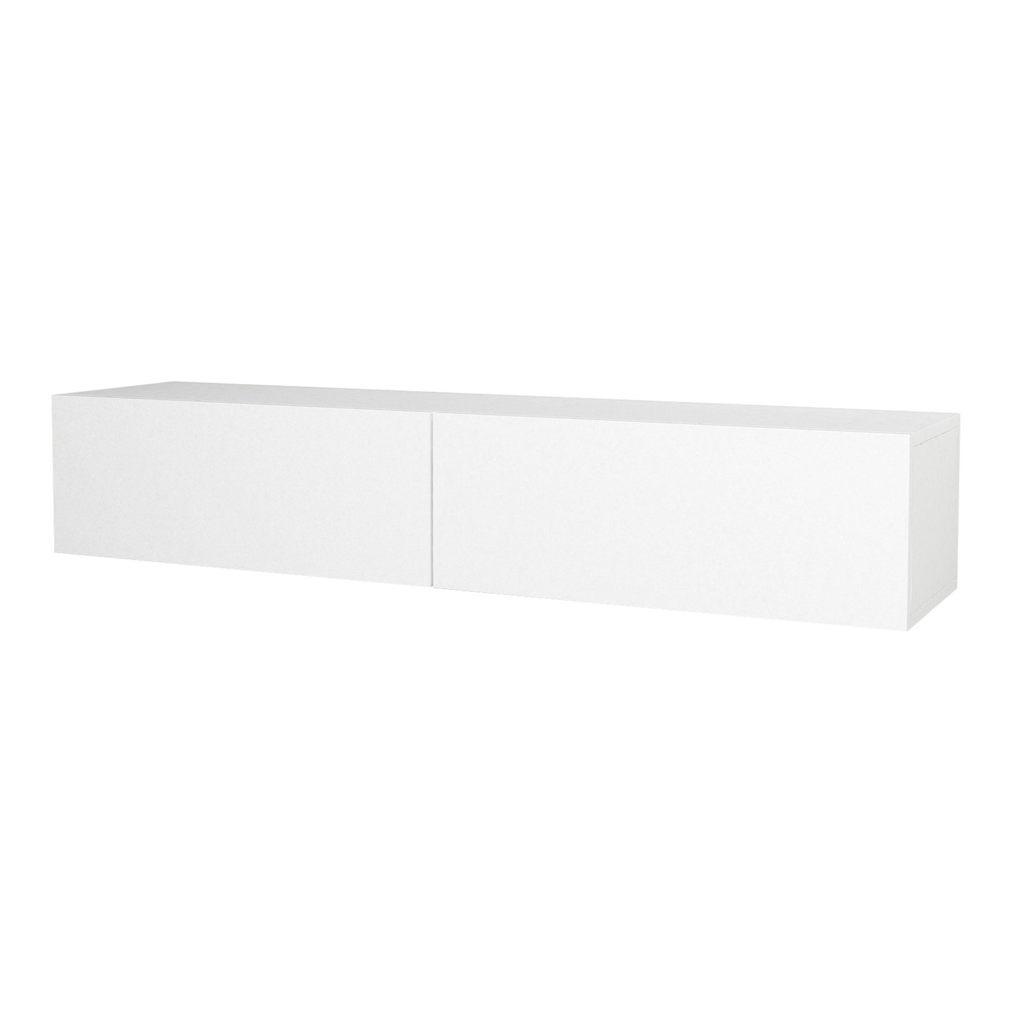 en.casa TV-Schrank »Toivakka« Fernsehschrank 135x31x25cm Weiß günstig online kaufen