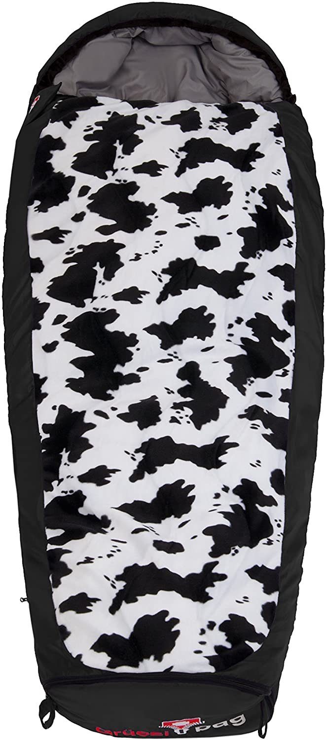 Grüezi bag Schlafsack Grüezi+Bag Kinder Schlafsack Mitwachsend Grow Cow RV Rechts, Schwarz