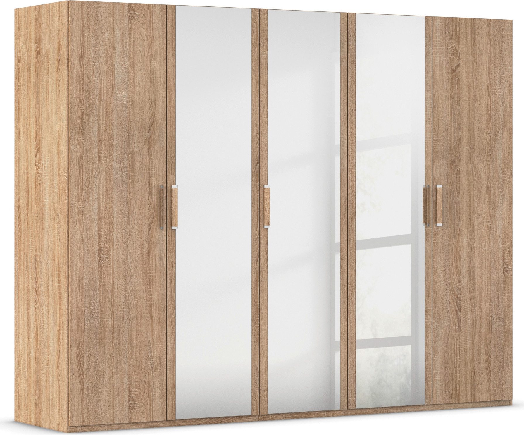 rauch Drehtürenschrank Kleiderschrank Schrank Garderobe Schlafzimmerschrank EVELYN (in 2 Höhen 197 oder 210 cm erhältlich, inkl. SOFT-CLOSE-FUNKTION) in elegantem Stil, viel Stauraum 3 Breiten und 2 Höhen MADE IN GERMANY