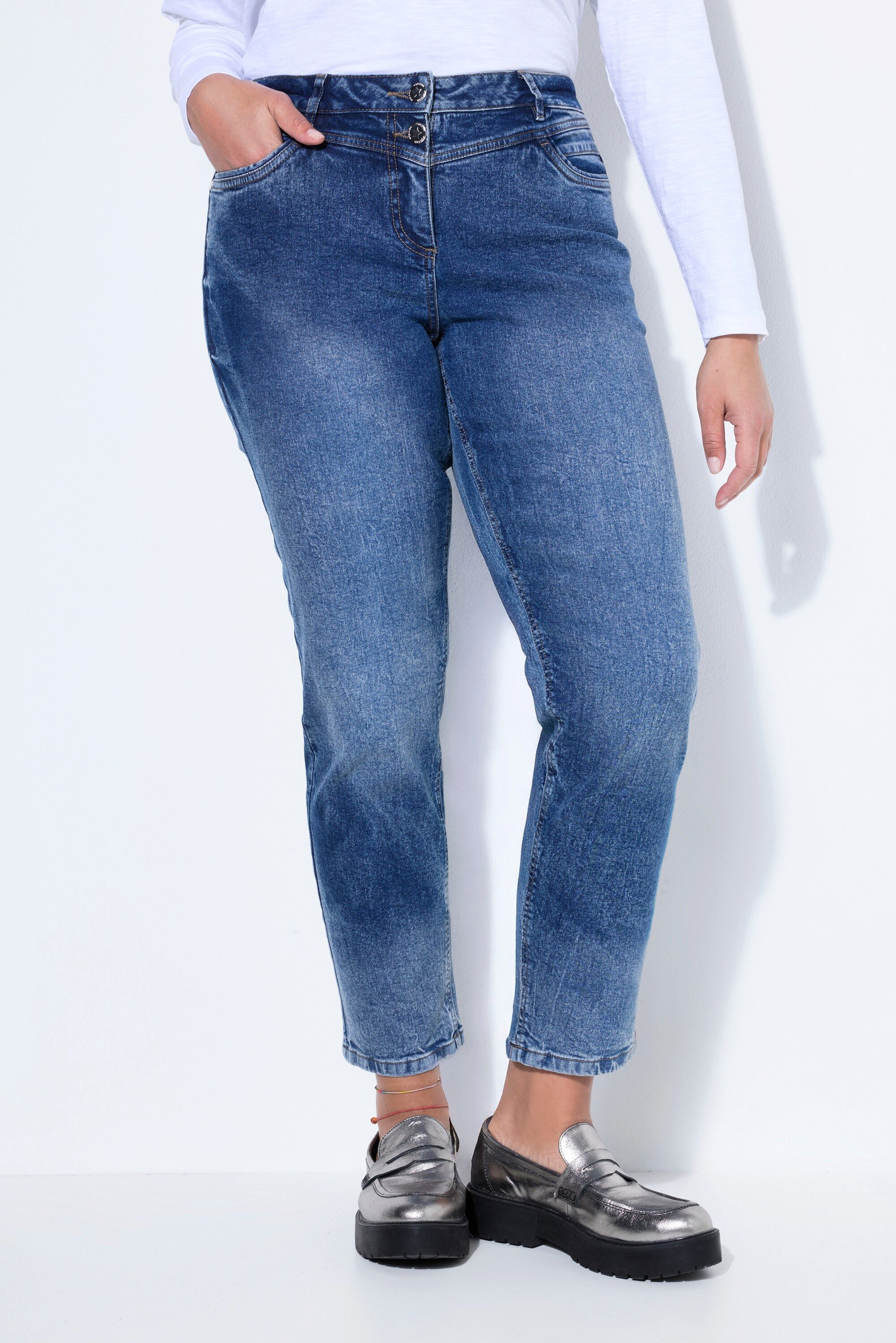 Angel of Style Regular-fit-Jeans Jeans Relaxed Straight Fit stonewashed