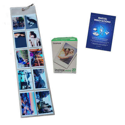 MAEXEL Sofortbildfilm »FUJIFILM 1x Fuji Instax Mini Film Doppelpack mit Wandalbum«, (1-St)
