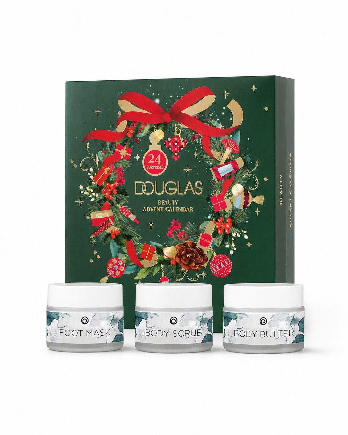 Douglas Kosmetik-Adventskalender MAKE-UP Beauty Advent Calendar 2026 (24 Beauty-Überraschungen, 27-tlg), inkl. Foot Mask, Body Scrub & Body Butter