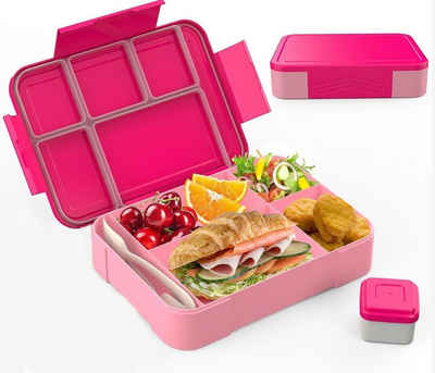 Hikeren Lunchbox KinderLunchbox, Brotdose–1300ML BPA Frei Bento Box Mit 5 Fächern, mit Besteck