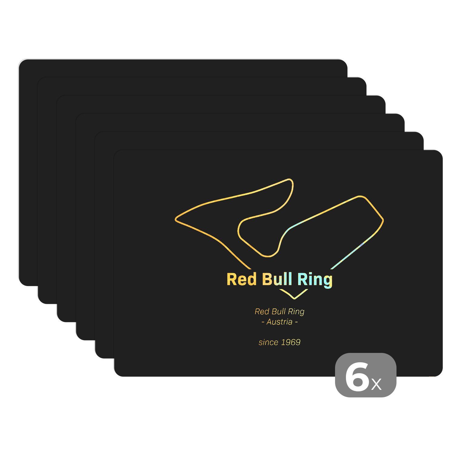 Platzset, Red Bull Ring - Formel 1 - Rennstrecke, MuchoWow, (8-St),  Platzset, Platzdecken, Platzmatte, Tischmatten, Schmutzabweisend