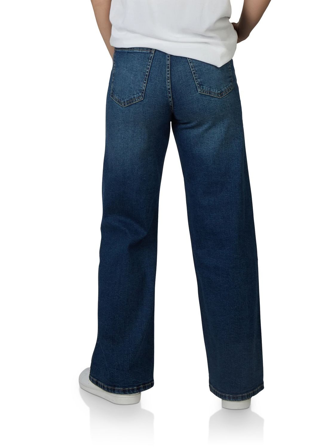 DENIMFY Relax-fit-Jeans Damen Jeanshose DFPaula Wide Leg Fit Denimhose mit Stetch