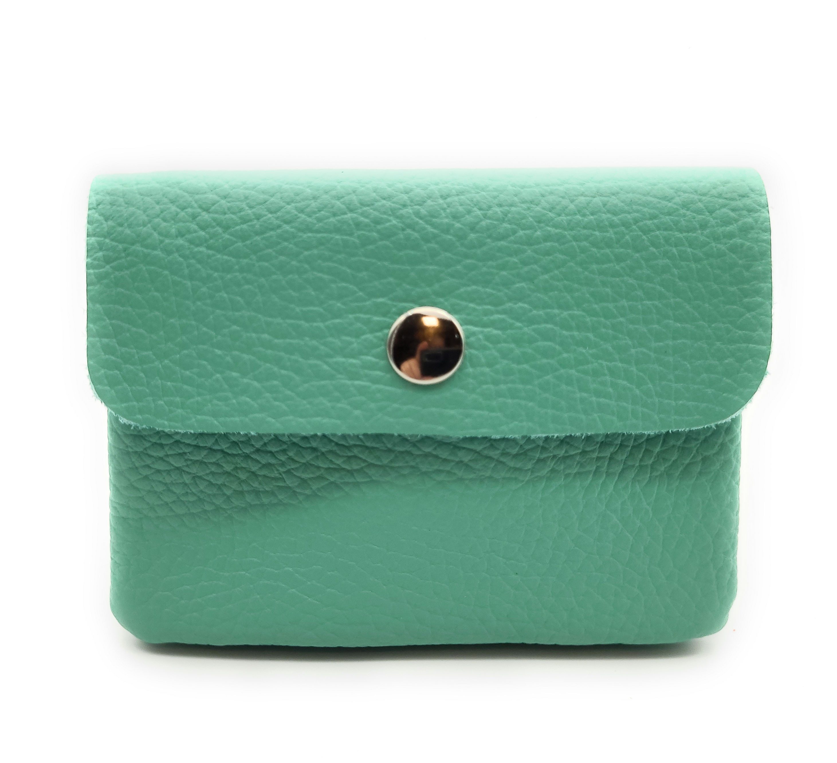 Lemasi Mini Geldbörse kleines echt Leder Portemonnaie, pures Leder, Made in Italy, Die minimalistische Börse, ideal für Urlaub und Alltag