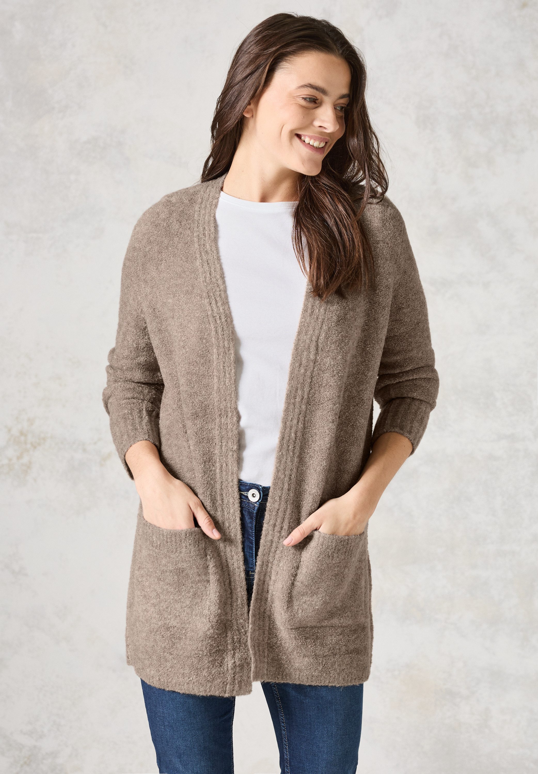 CECIL Cardigan - Langer Bouclé Cardigan günstig online kaufen