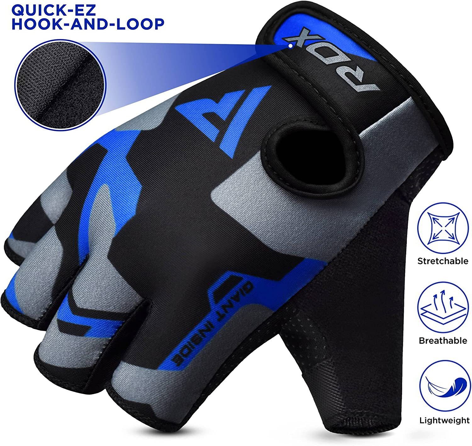 RDX Trainingshandschuhe RDX Fitness Handschuhe, Handgelenkschutz Workout BLUE Trainingshandschuhe