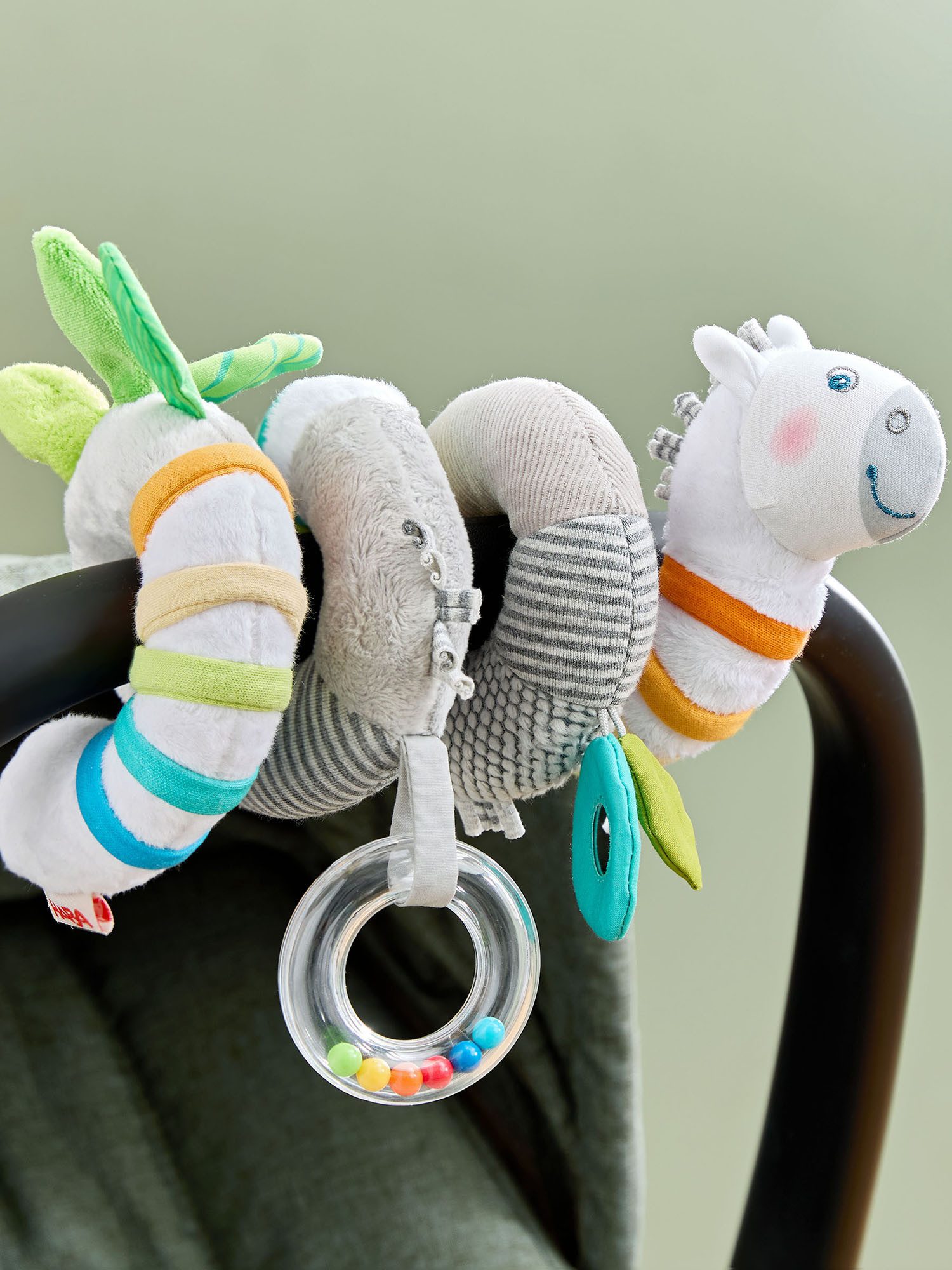 Haba Krabbelrolle Mobile-Spirale Zebra, Spielrolle, Motorikrolle, Babyrolle