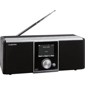 TELESTAR S 20 Digitalradio Stereo DAB+/DAB/UKW Wecker Favoritenspeicher Digitalradio (DAB) (DAB+, UKW Radio, 30 W, Farbdisplay, Direktwahltasten)