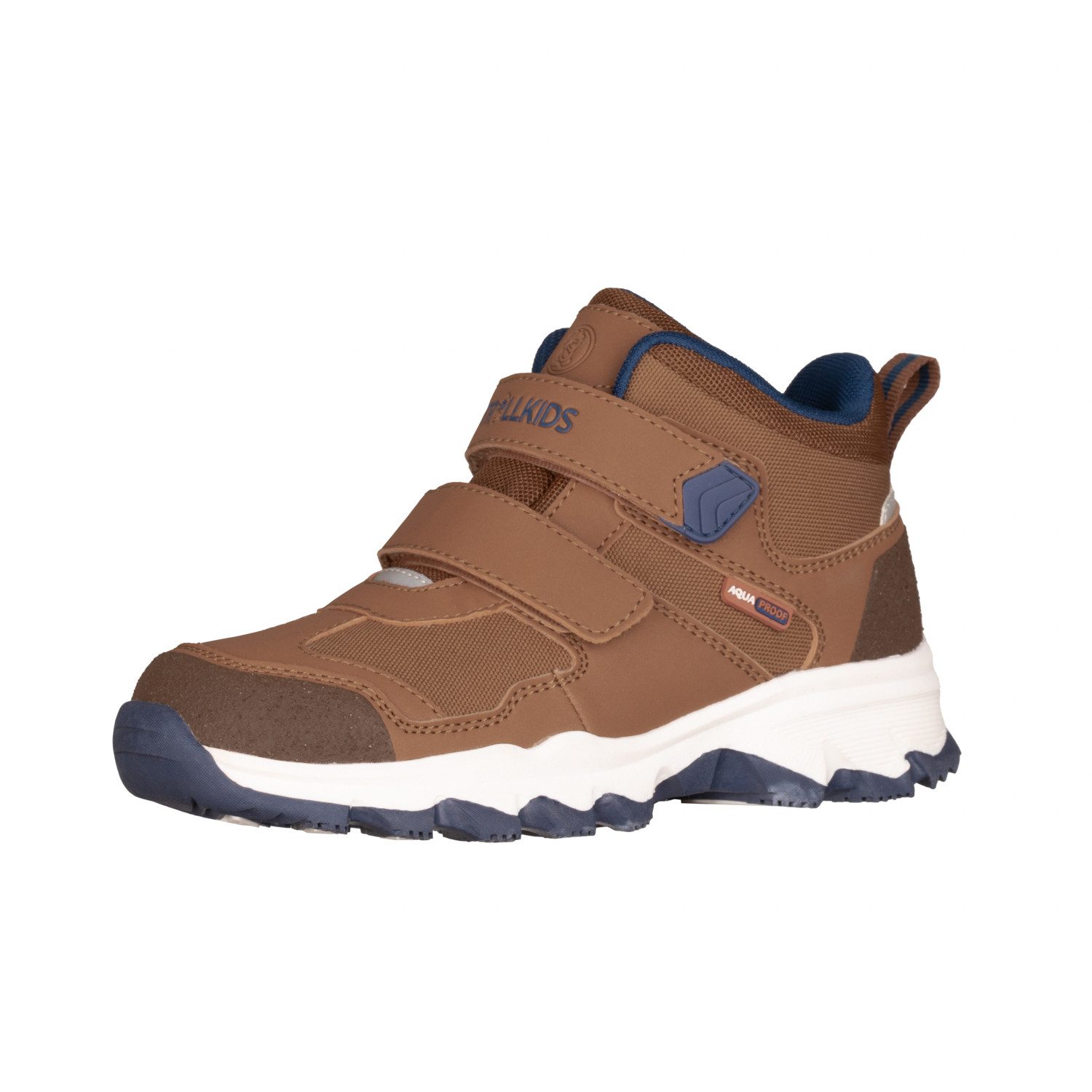 TROLLKIDS KIDS KJERAG HIKER Outdoorschuh wasserdicht, Klettverschluss, reflektierende Details
