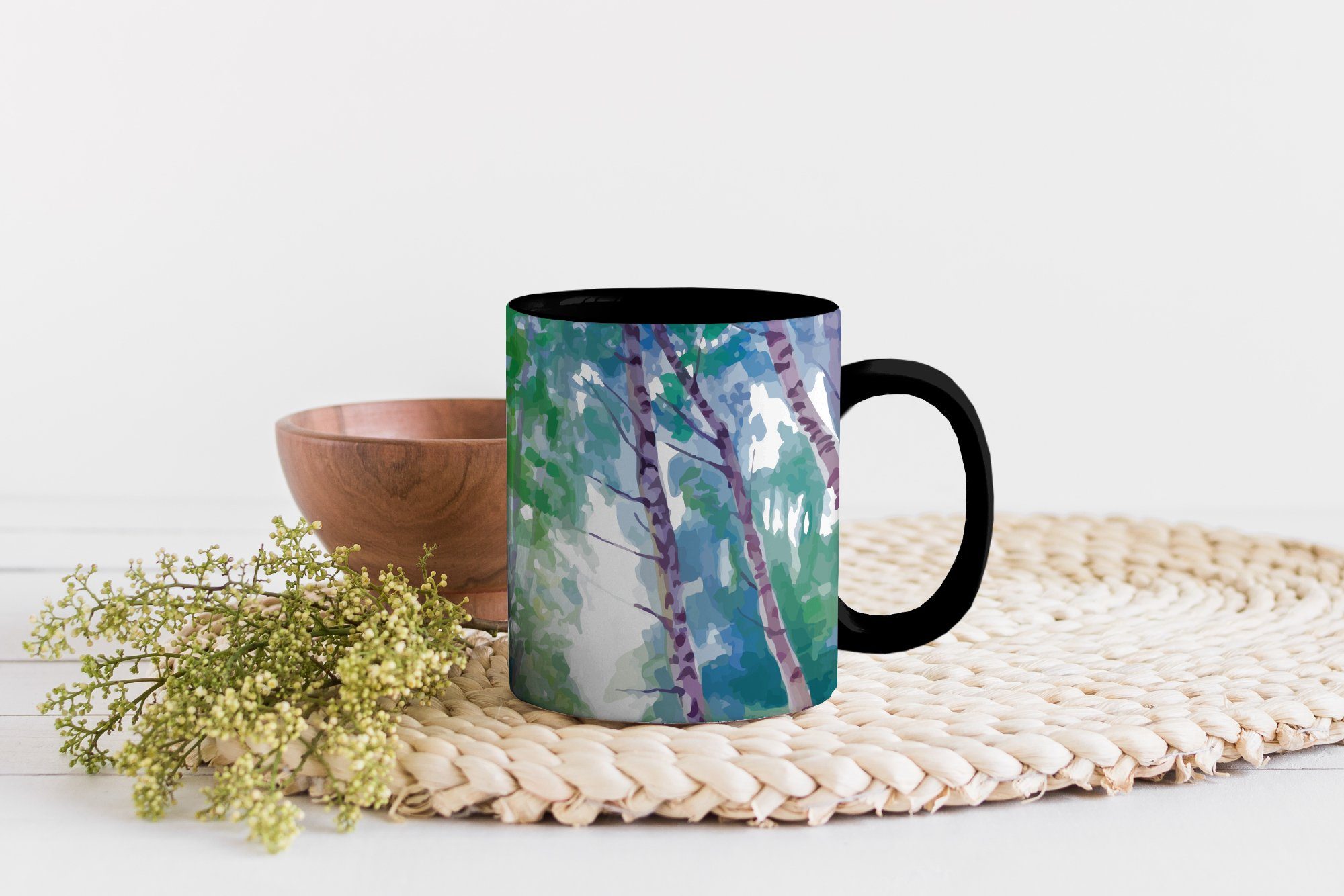 - MuchoWow Sommer, Kaffeetassen, Farben Keramik, - Geschenk Farbwechsel, Bäume Tasse Zaubertasse, Teetasse,