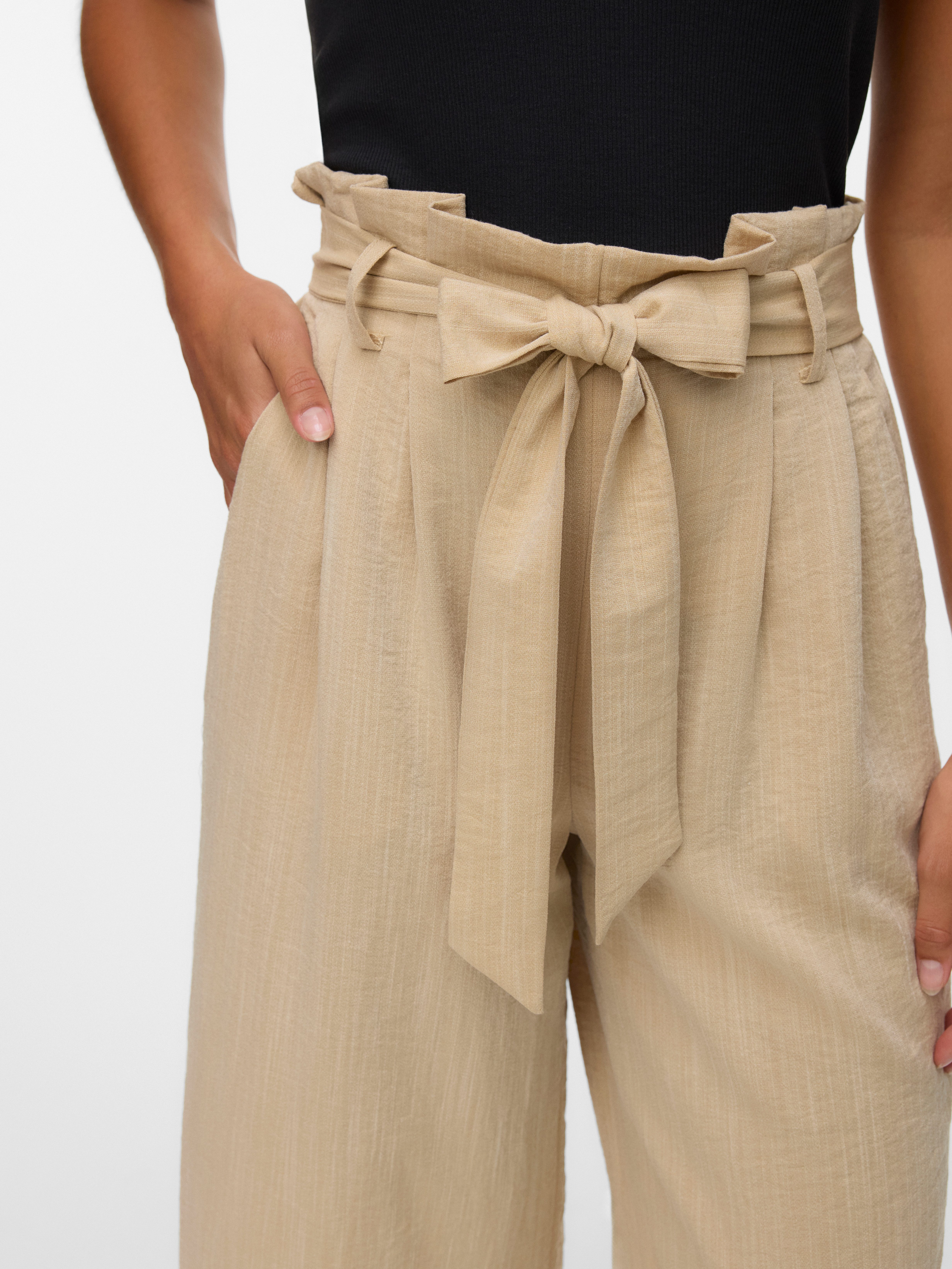 Vero Moda Paperbag-Hose VMSYDNEY HW PAPERBAG ANKLE PANT NOOS Materialmix