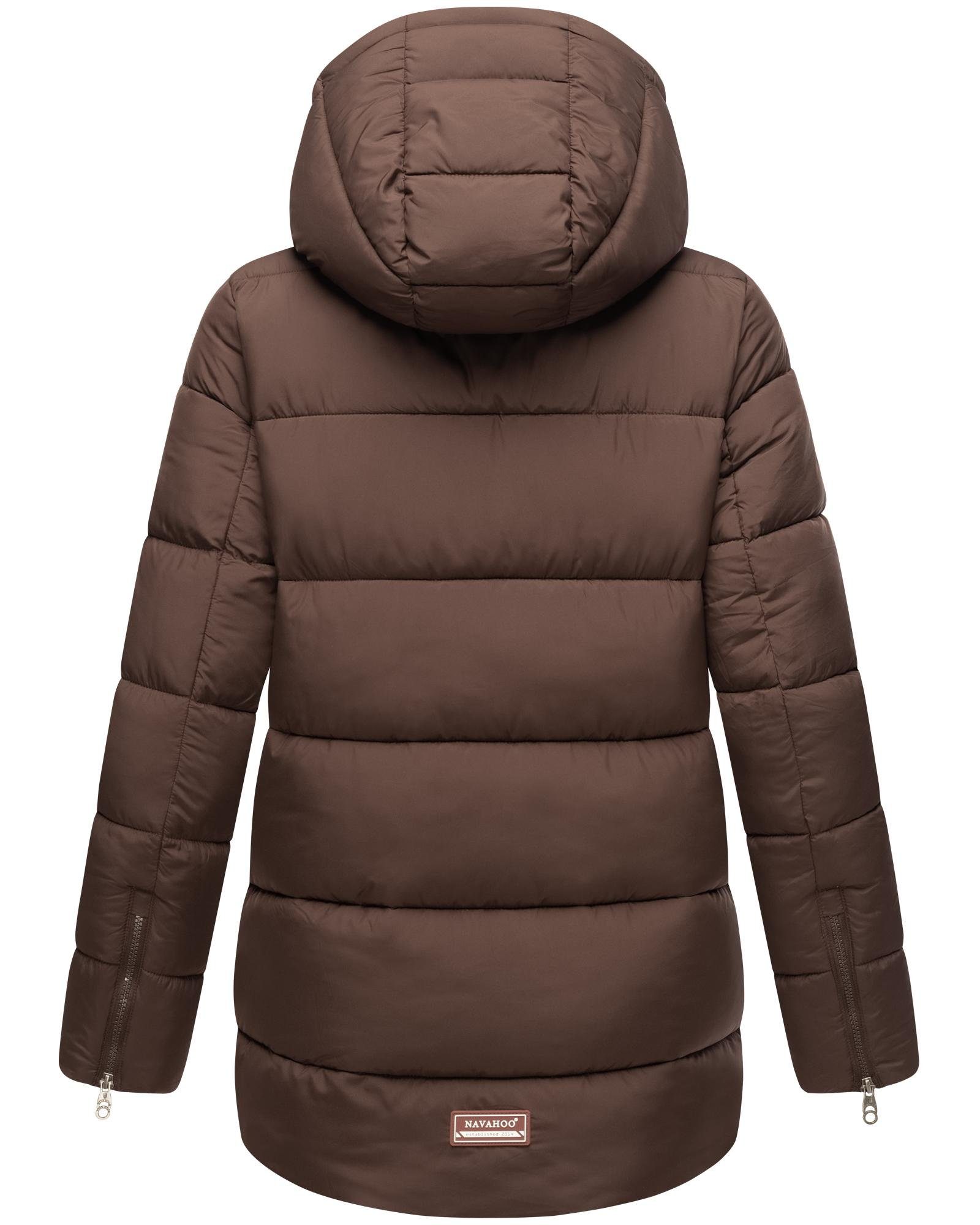 Navahoo Winterjacke Wattewölkchen Modische Damen Steppjacke mit kontrastfarbenen Details