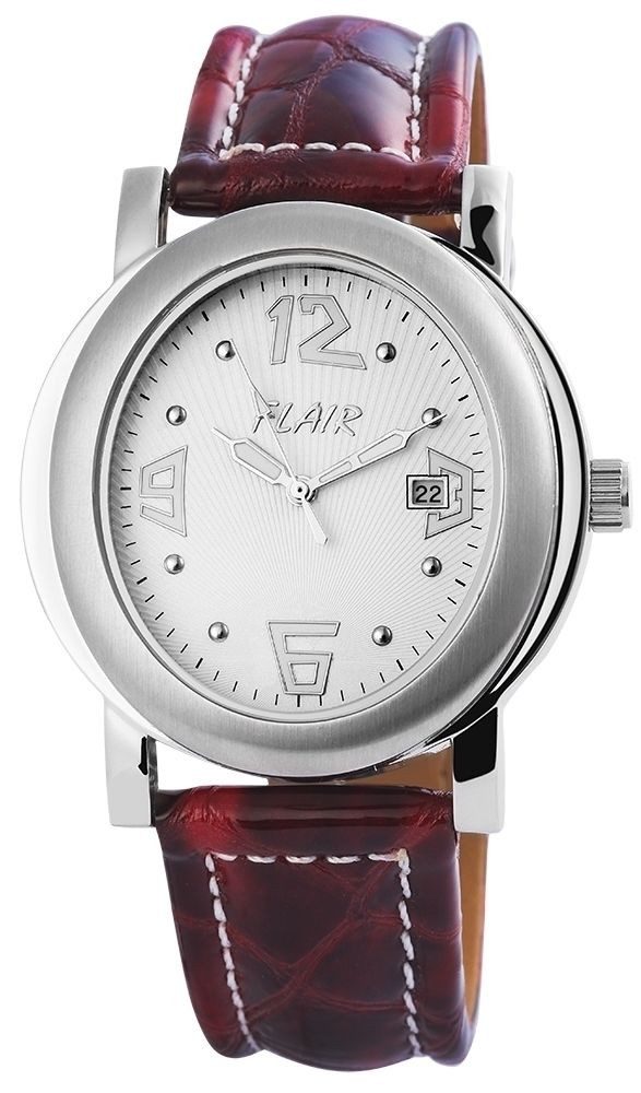FLAIR Quarzuhr 200722000020 Flair Herrenuhr mit Lederimitationsarmband