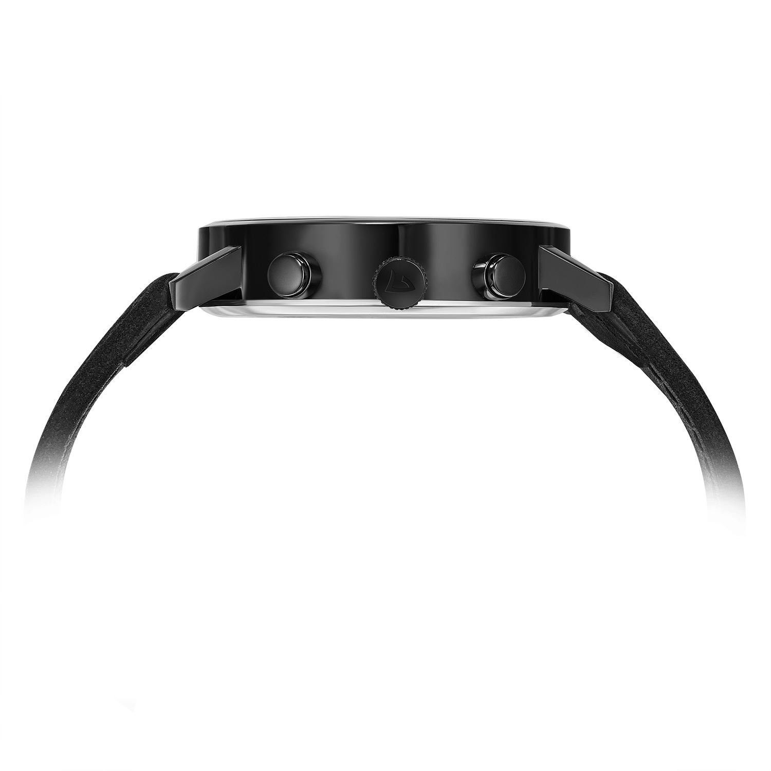 Gigandet Quarzuhr Armbanduhr, Herrenuhr, 24-Std. Anzeige, 42mm, MINIMALISM II G21-004, Mineralglas, 2. Zeitzone, Lederband, 3bar/30m wasserdicht