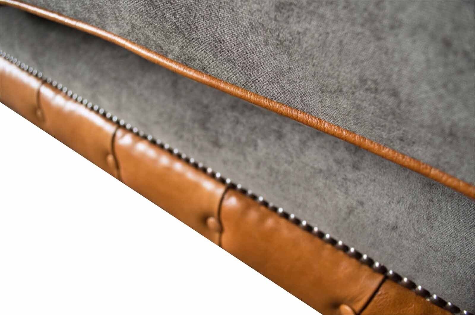 Grau Chesterfield Design Sofa Design JVmoebel Grau Polster Stoff Couch 3 Polster Sofa Polster Sitzer Chesterfield Polster Neu Sofa 3 Neu, Sitzer Couch Stoff