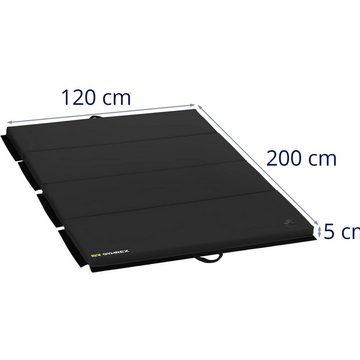 Gymrex Gymnastikmatte Weichbodenmatte - 200x120x5cm - faltbar - black - belastbar bis 170kg