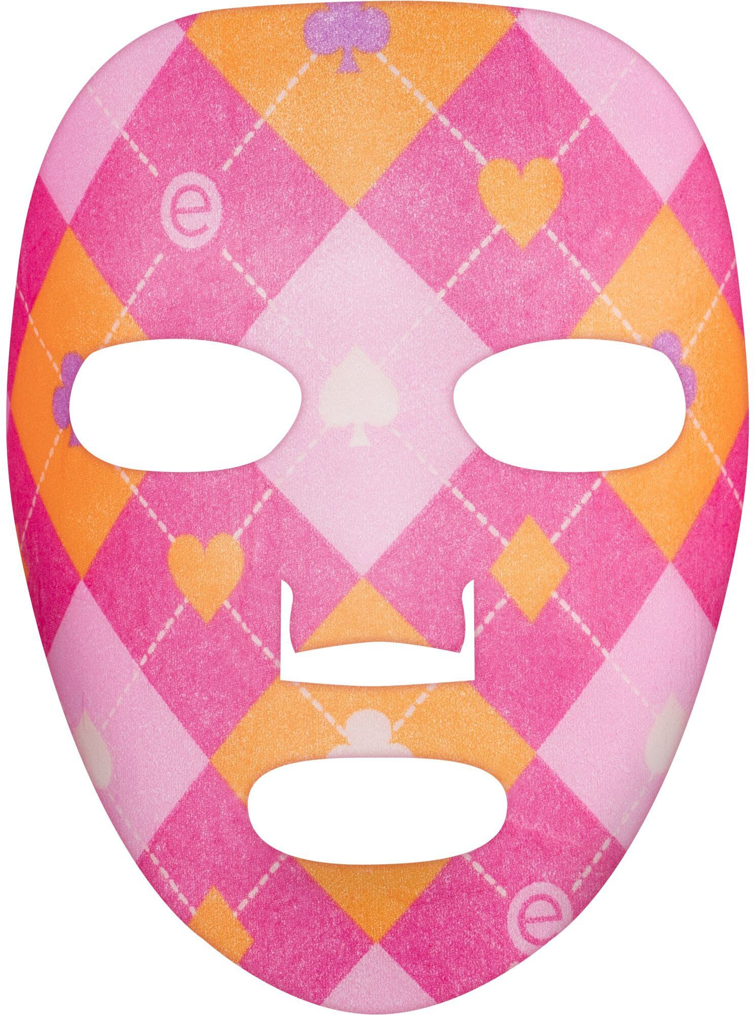Essence Gesichtsmaske Queen of... Pink face sheet mask Set, 4-tlg., Spielerisches Kartenspielmuster für eine unterhaltsame Pflege!