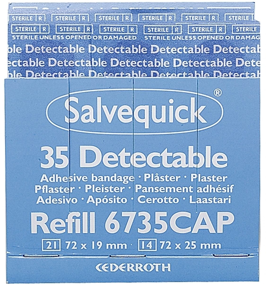 Salvequick® Erste-Hilfe-Set Pflaster-Strips Salvequick detectable Refill 6735 VE=35 Stück