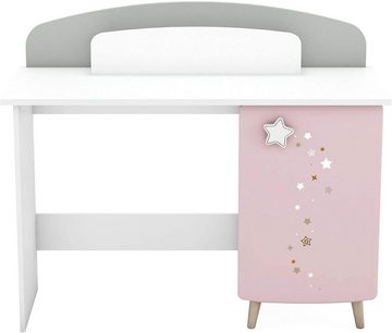 habeig Schreibtisch Kinder Schreibtisch Kindertisch Prinzessin Schminktisch Rosa Weiss