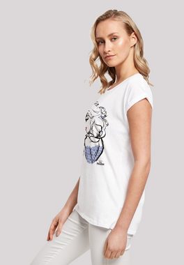F4NT4STIC T-Shirt Frozen Elsa Sketch Mono Print