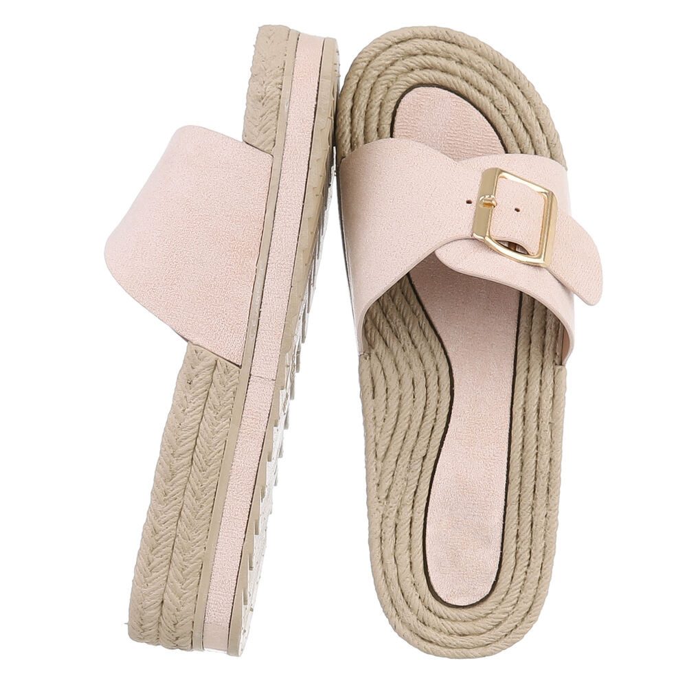 Ital-Design Elegante Sandalen für Alltag und Freizeit Plateausandaletten (89092120) Keilabsatz/Wedge Keilsandaletten in Beige – Bild 2 von 5