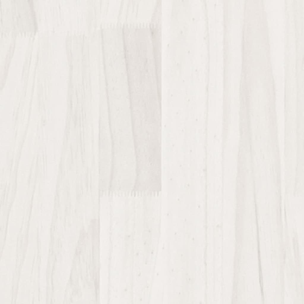 möbelando Blumentopf 3012749 Kiefer-Massivholz in Abmessungen aus cm 31x31x31 (LxBxH) (2er-Set), Weiß.
