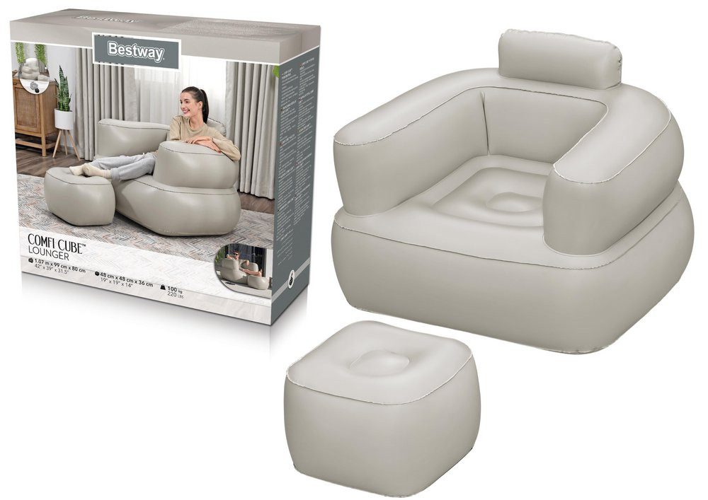 BESTWAY Whirlpoolsitz Aufblasbarer Lichtstuhl Bestway 75137