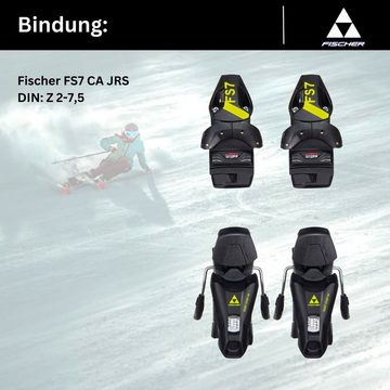 Fischer Sports Ski, Fischer Kinder Ski RC4 Race JRS 2024 + Bindung FS7 Z2-7,5 Juniorski