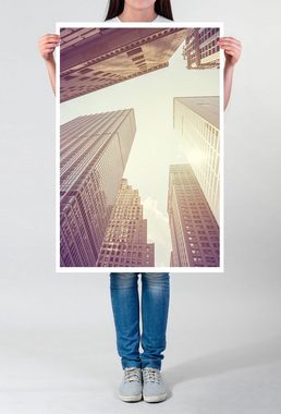 Sinus Art Poster Architekturfotografie Wolkenkratzer in Manhattan NYC USA 60x90cm Poster