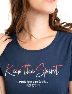 ROADSIGN australia T-Shirt Keep the Spirit (1, 1-tlg) mit Rundhalsausschnitt & Logo-Print, 100 % Baumwolle