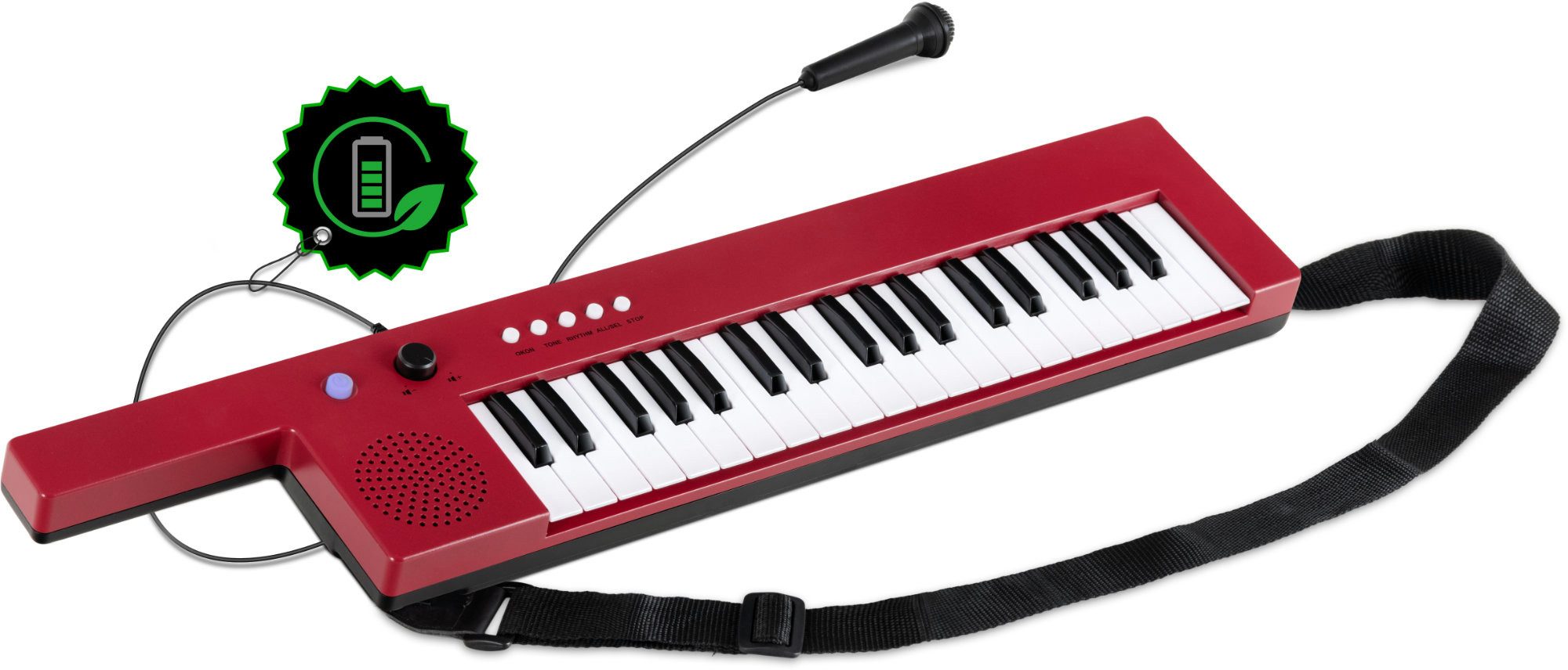 Spielzeug-Musikinstrument KT-3712 Kinder-Keyboard mit 37 Tasten - inkl. Mikrofon & Tragegurt