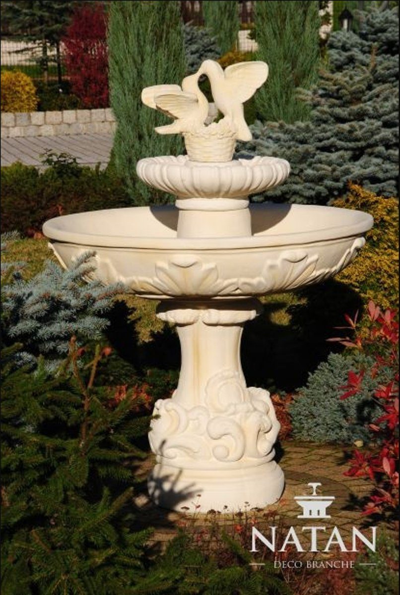 JVmoebel Skulptur Springbrunnen Froschbrunnen Brunnen Steinbrunnen Fontaine 155cm
