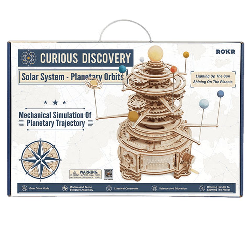 Robotime Modellbausatz Robotime Mechanisches Sonnensystem Mechanisches Holzpuzzle, (316-tlg)