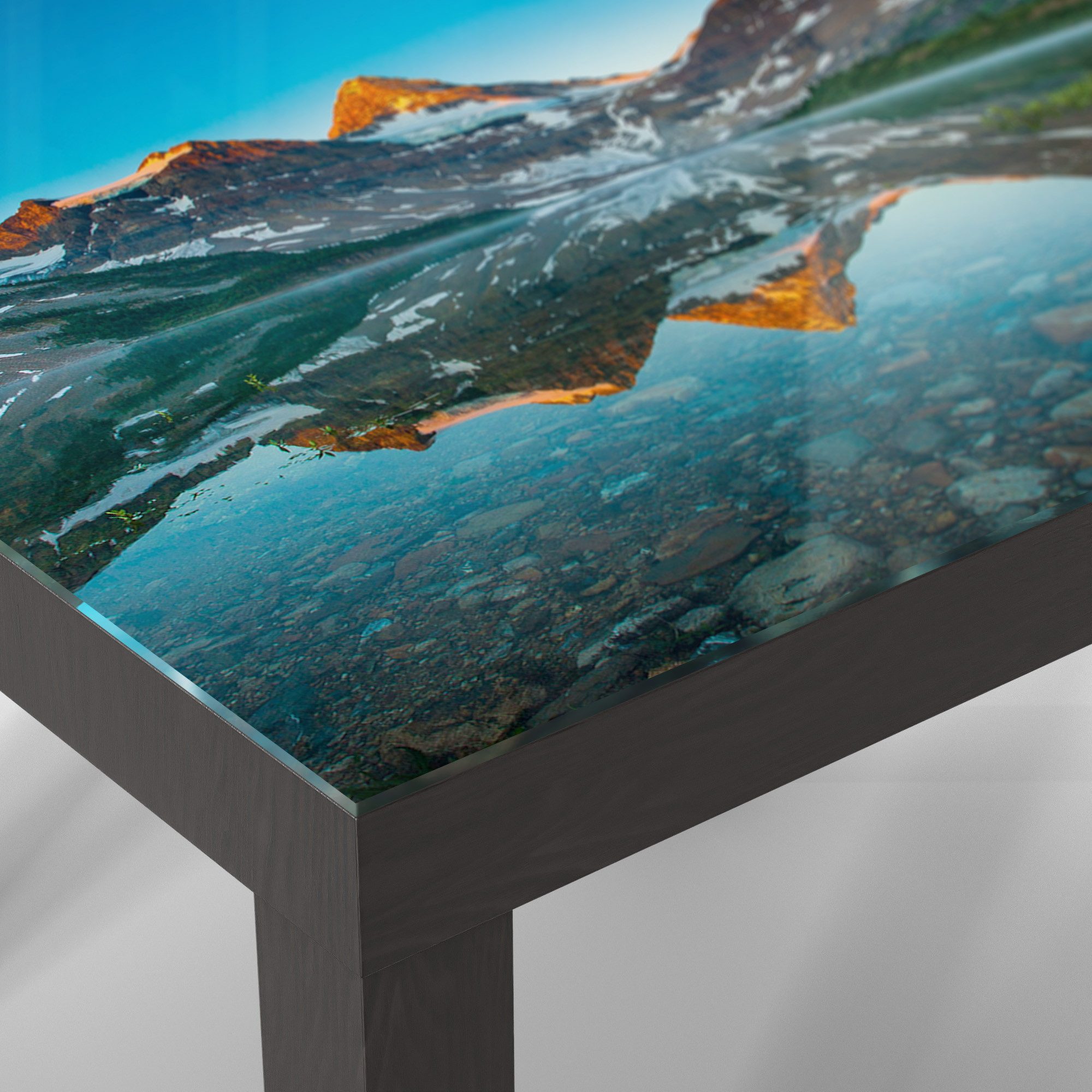 DEQORI Couchtisch 'Spiegelung der Stille', Glas Beistelltisch Glastisch modern