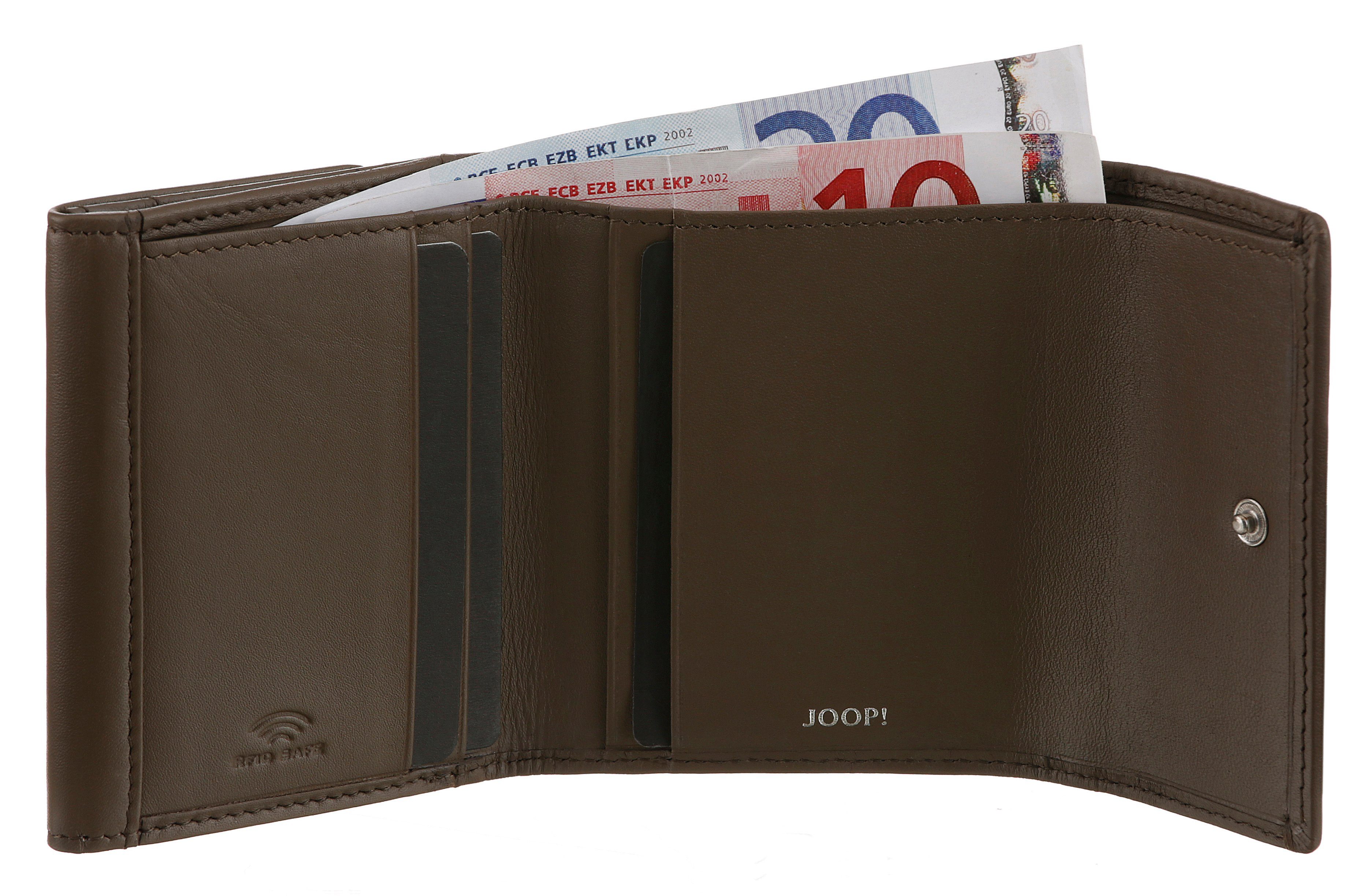sofisticato schlichtem Design Geldbörse purse sh5f, dunkelbraun Joop! in 1.0 lina