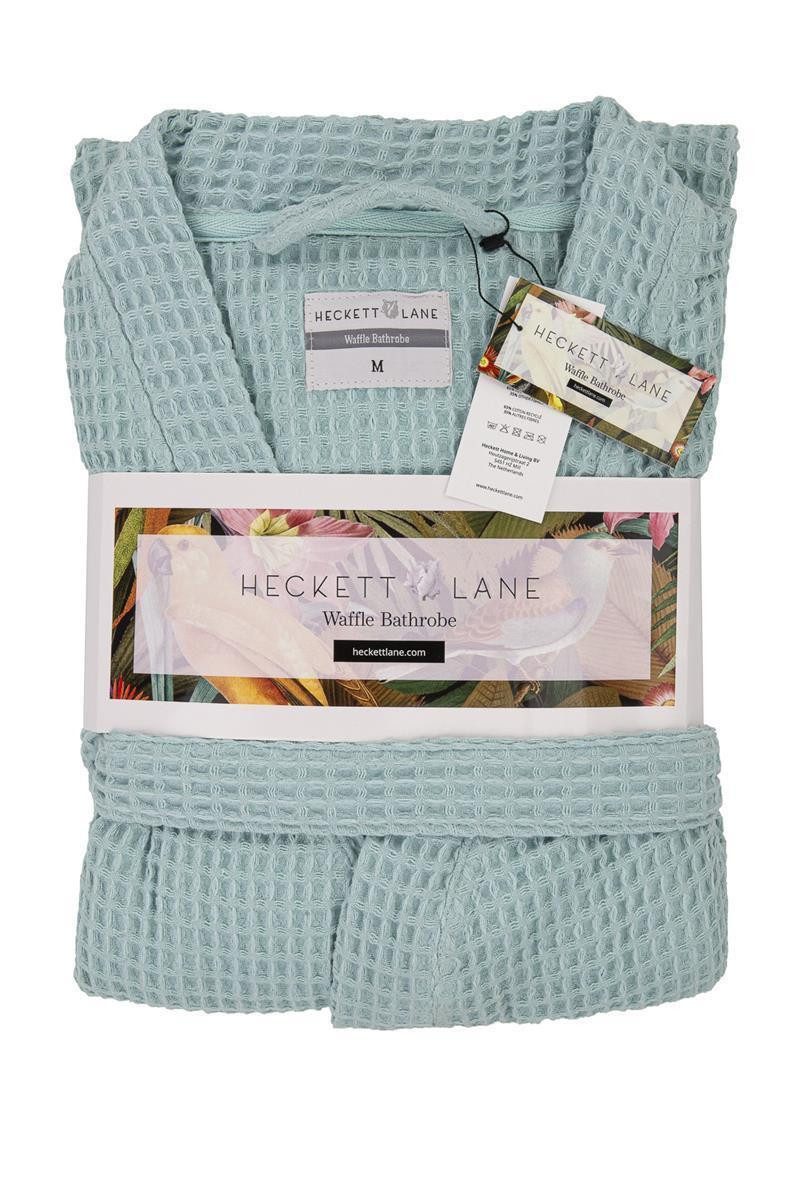 Heckett and Lane Bademantel Badjas Wafel Lang XL Sky Blue Bademantel XL Sky-Blue Uni, Bademantel Morgenmantel