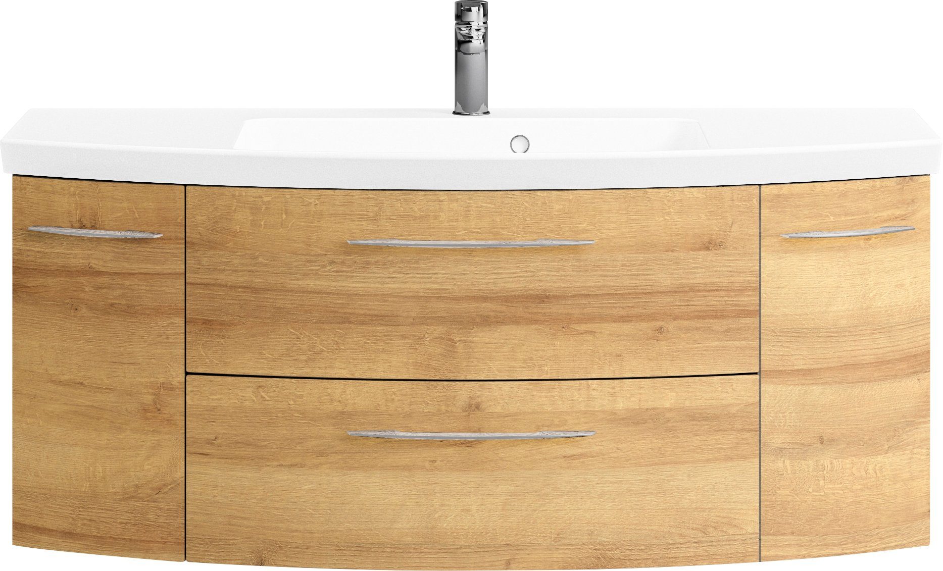 Badmöbel-Set Cassca Sprint Waschtisch-Set Mineralmarmor-Waschtisch mit Unterschrank