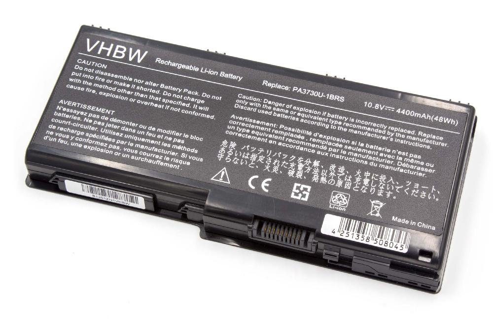 vhbw passend für Toshiba Dynabook Qosmio X500-10V, X500-10W, X500-10X, Laptop-Akku 4400 mAh