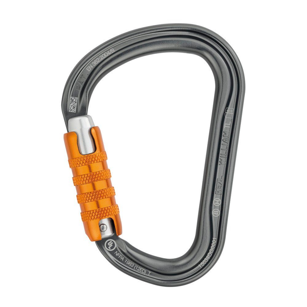 Petzl Sicherungsgurt Aluminium-Karabiner WILLIAM, Triact-Lock