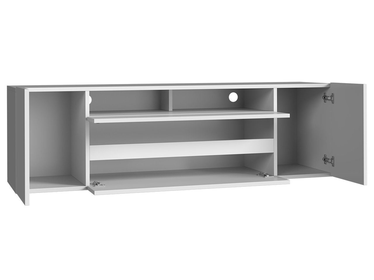 MIRJAN24 TV-Schrank Sound (mit LED-Beleuchtung) Fernsehschrank, ohne Griffe, 137x33x43 cm