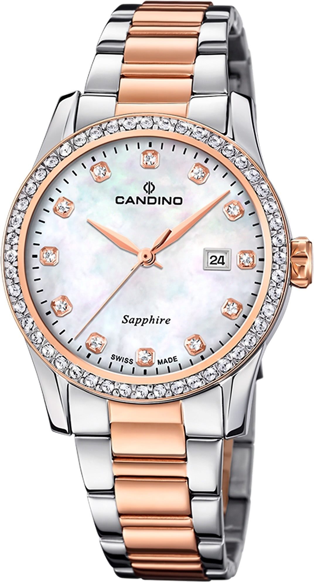 Quarzuhr Candino Damenuhr Edelstahl roségold