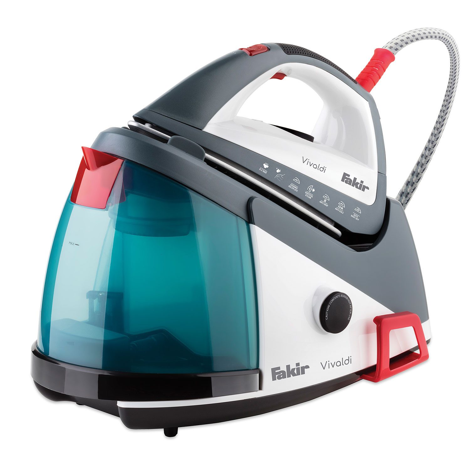 FAKIR Dampfbügelstation Vivaldi Hochdruck-Dampfbügelstation, Ergonomischer Handgriff